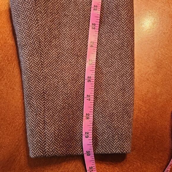 Bridgewater Classic Wool Herringbone Single Breasted Blazer, 14 Petite, Brown - Picture 7 of 8